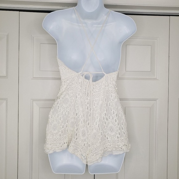 Nightcap Sunkist Sexy Playsuit Romper Creamy White V‎ Front Lace Summer XS - Picture 3 of 7